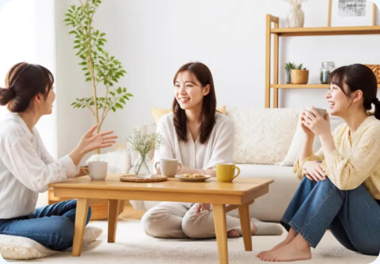 お友だち同士で話す様子