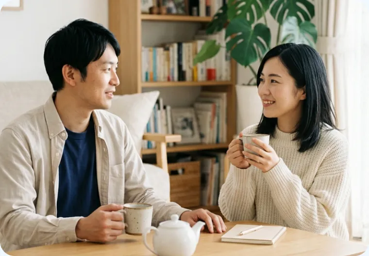 パパとママが話す様子
